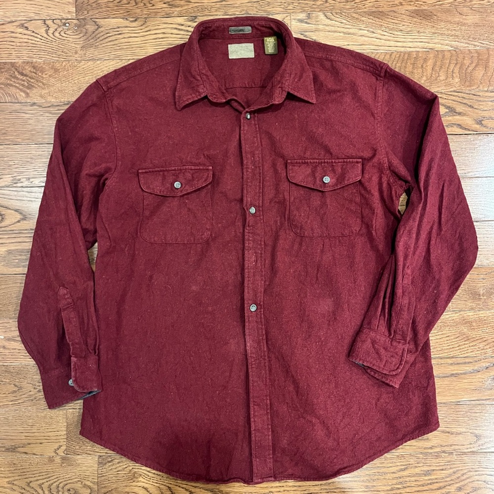St. John's Bay Deep Red Casual Button Down Shirt by